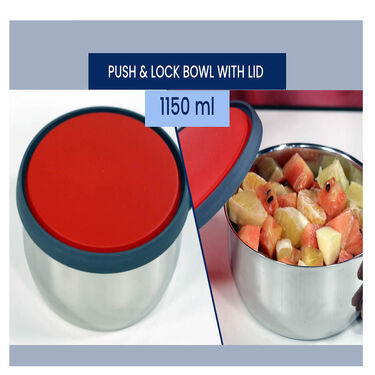 10 Pcs Steel Push & Lock Bowl Set