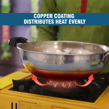 12 Pcs Stainless Steel Copper Coated Cook & Serve Set + FREE 6Pcs Knife Scissor Chopping Board Set (12CC1)