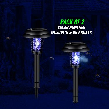 Pack Of 2 Solar Powered Mosquito & Insect Killer