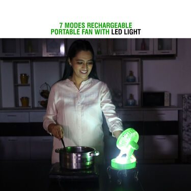 Rechargeable Portable Fan With LED Light (EF29)