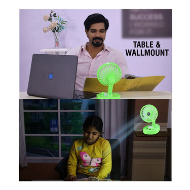 Rechargeable Portable Fan With LED Light (EF29)