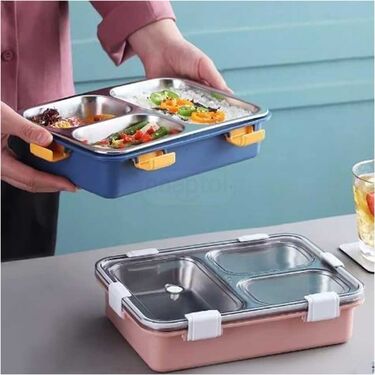 3 Compartment Stainless Steel Lunch Box (3CSLB)