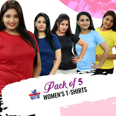 Pack of 5 Womens T-shirts (5PLT1)