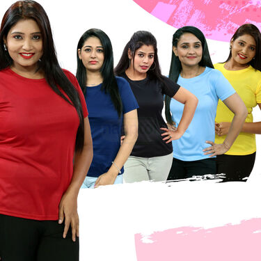 Pack of 5 Womens T-shirts (5PLT1)