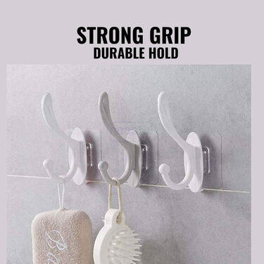 Set of 6 Heavy Duty No Drill No Nail Utility Hooks (6H1)