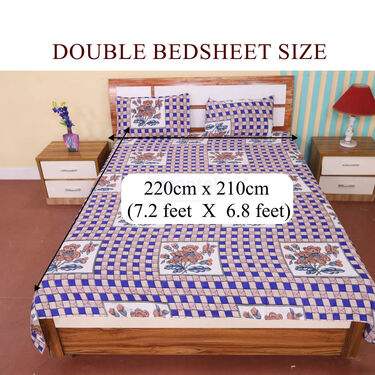 Pack Of 8 Double Bed Sheets With16 Pillow Covers Free (8BS61)