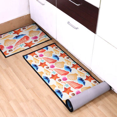 Designer Antiskid Kitchen Runner & Mat Combo (CR3)