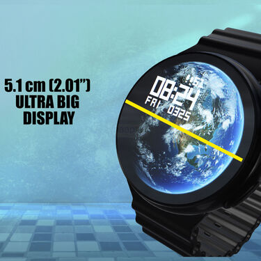 Edge to Edge Round Screen Bluetooth Calling Smart Watch + Wireless Magnetic Charger (SWR1)