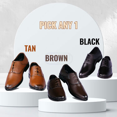 Pick Any 1 Formal Shoes + Free Designer Watch & Secure Wallet (FSC1)
