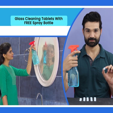 Glass Cleaning Tablets with Free Spray Bottle