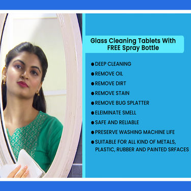 Glass Cleaning Tablets with Free Spray Bottle