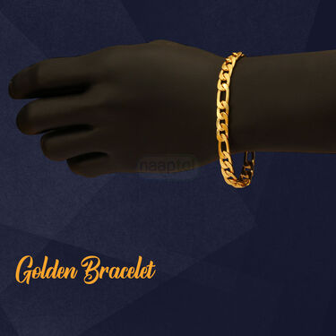 Golden Chain + Alphabet Pendant + Golden Bracelet + Ring (MGJ36)