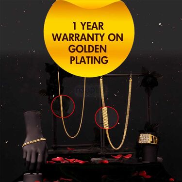 Golden Watch + 2 Chain + Bracelet + Ring (MGW2CBR10)