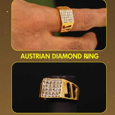Golden Watch + 2 Chain + Bracelet + Ring (MGW2CBR10)