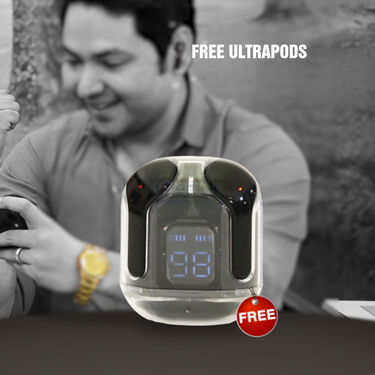 Golden Watch + Free Wireless Bluetooth Earpods (MGWBT2)