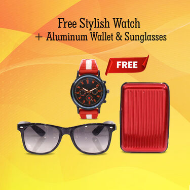 New Sports Shoes Pick Any 1 - Free Stylish Watch + Sunglasses + Aluminium Wallet (SW84)