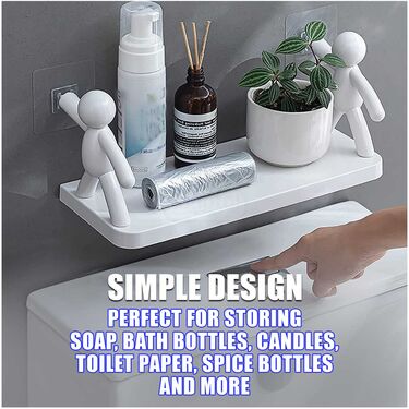 No Drill Shelf for Kitchen & Bathroom Wall