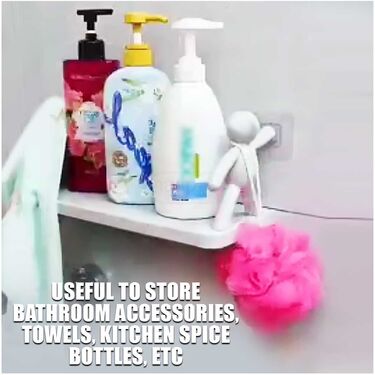No Drill Shelf for Kitchen & Bathroom Wall