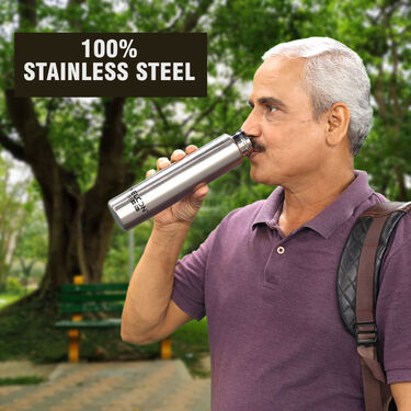 Pack of 3 Stainless Steel Slim Bottles - 500ML (3B2)