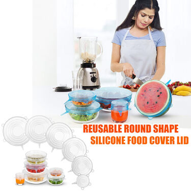 Reusable Round Shape Silicone Food Cover Lid (SFCL)