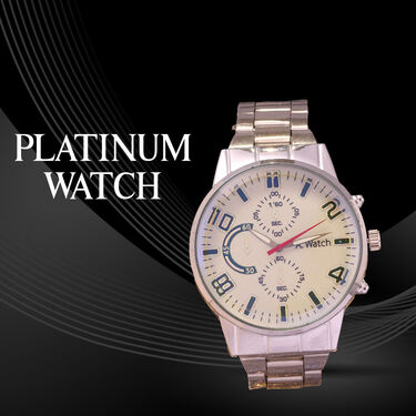 Platinum Watch 2 Chain Pendant Bracelet (MPW2CPB)