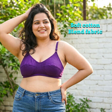 12 Medium Coverage Non Padded Daily Wear Bra For Heavy Bust (12PBR1)