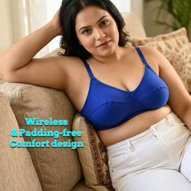 12 Medium Coverage Non Padded Daily Wear Bra For Heavy Bust (12PBR1)