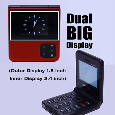 Dual Screen Big battery Premium Flip Mobile Phone (PMH18)