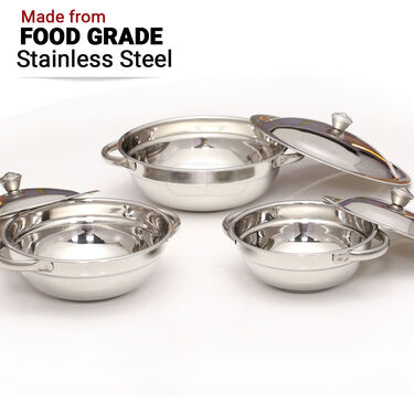 16 Pcs Stainless Steel Cook & Serve Set (16SSCS1)