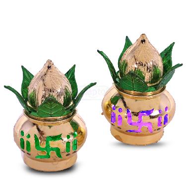 LED Kalash With Meena Leaf Lamp - B1G1 (LKL1)