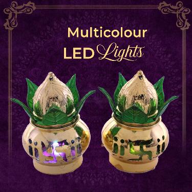 LED Kalash With Meena Leaf Lamp - B1G1 (LKL1)