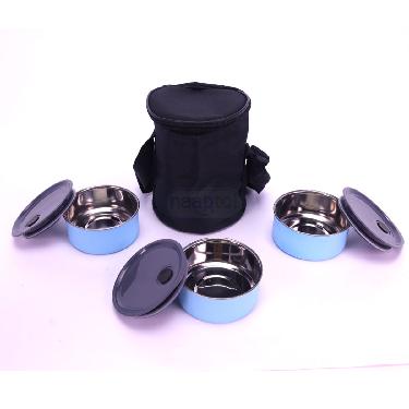 3pcs Vacuum Insulated Lunch Box with Round Bag - Buy 1 Get 1 Free (3MLB1)