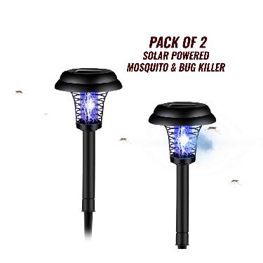 Pack Of 2 Solar Powered Mosquito & Insect Killer