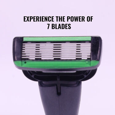 7 Blade Comfort Shaver Razor set with Free 4 Blades (7BS4)
