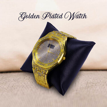 Royal Luxe Austrian Diamond Golden Watch (MGW30)