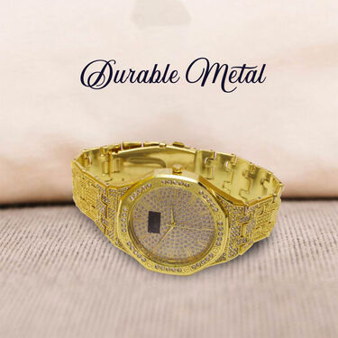 Royal Luxe Austrian Diamond Golden Watch (MGW30)