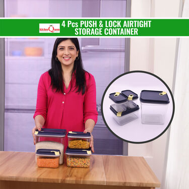 4 Pcs Push & Lock Airtight Storage Container (4PL1)