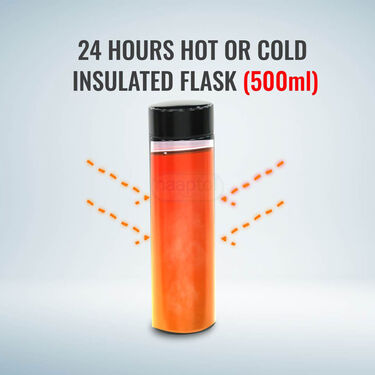 24 Hrs Hot & Cold Flask with Temperature Display + Free 2 Double Wall Cups (1TF2CM)