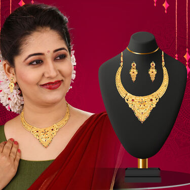 2 Golden Jewellery Sets with Free Golden Chain (2GJ1FC2)