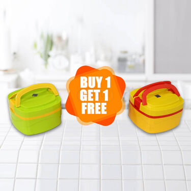 2 layer Square Insulated lunch Box - B1G1 (2LILB)