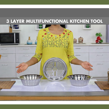 Royal Chef 3 in 1 Slicer Drain Basket & Cooking Pot
