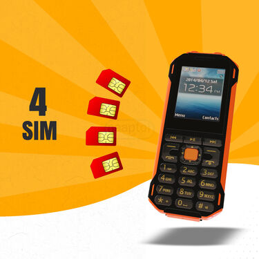 4 Sim Ruff & Tuff Mobile Phone With Big Battery And Dual Torch (K99 Pro)