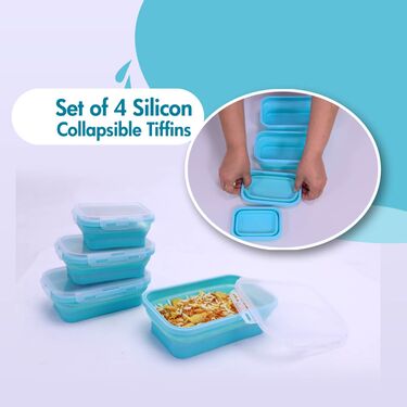 Set Of 4 Foldable Silicone Storage Containers (4FSSC1)