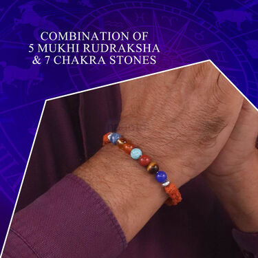 7 Chakra Rudraksh Bracelet  (7CB2)