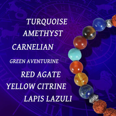 7 Chakra Rudraksh Bracelet  (7CB2)