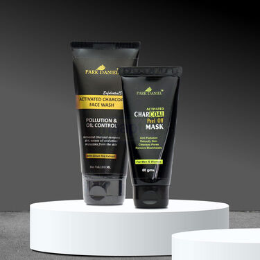 Mens Charcoal Peel Off Mask + Face Wash for Brightening (CPMFW)