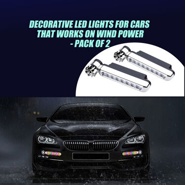 LED Lights For Cars That Works On Wind Power- Pack of 2 (CWL)