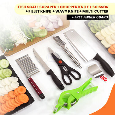 5 In 1 Tool Cutting Combo + Multi Cutter + Free Finger Guard (FS2)