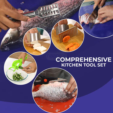 5 In 1 Tool Cutting Combo + Multi Cutter + Free Finger Guard (FS2)