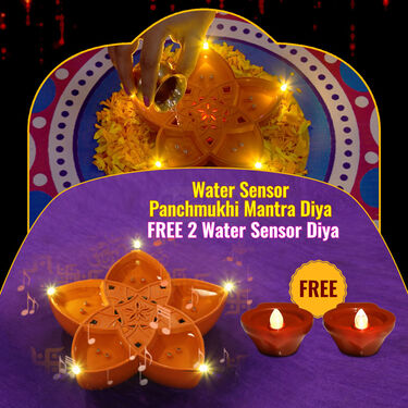 Water Sensor Panchmukhi Mantra Diya + Free 2 Water Sensor Diya (MD9)